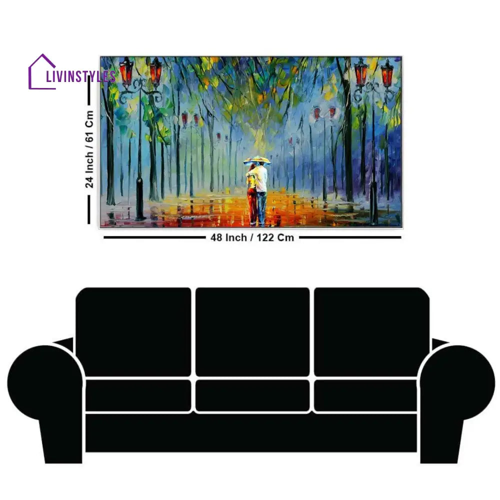 Romantic Rainy Stroll Wall Art Painting