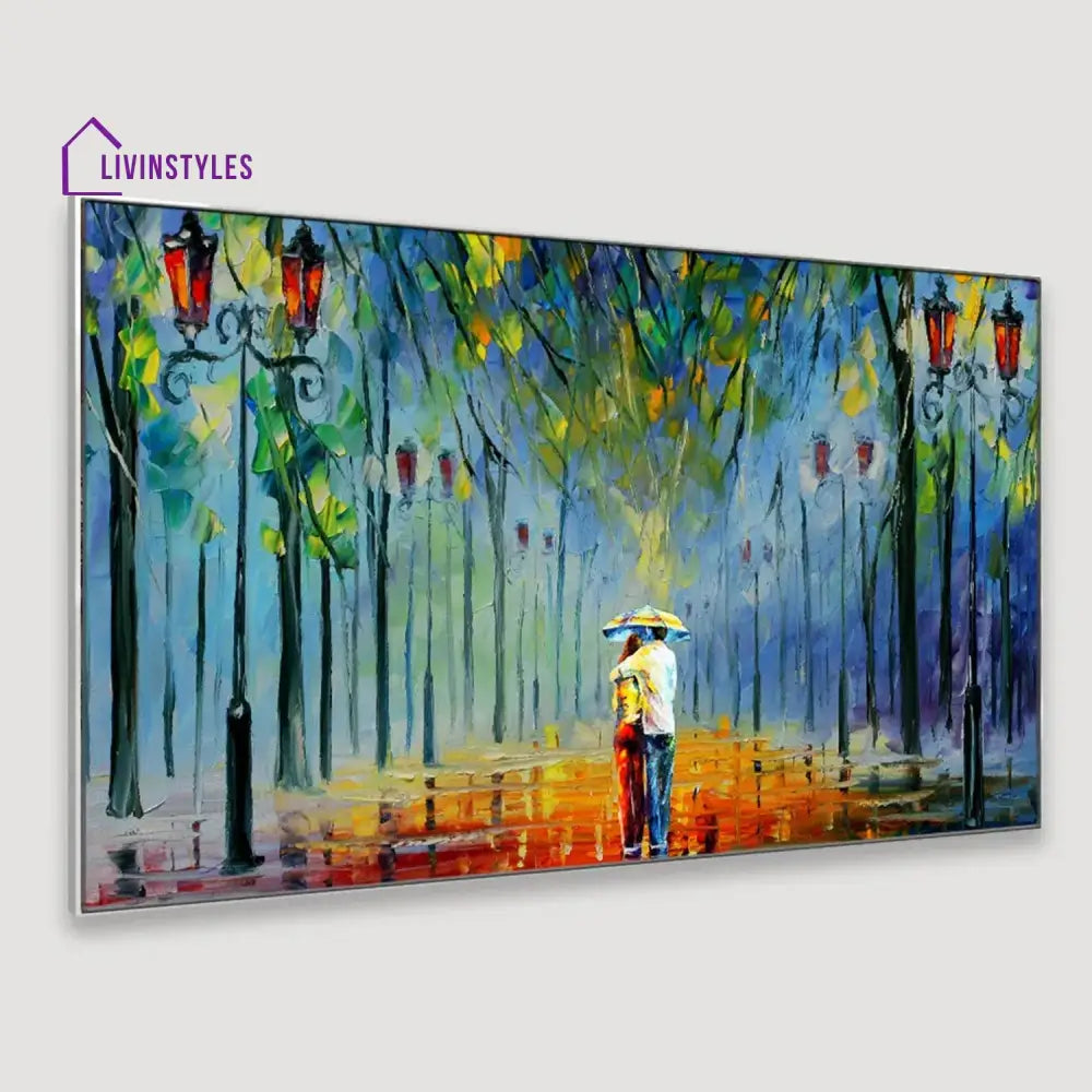 Romantic Rainy Stroll Wall Art Painting