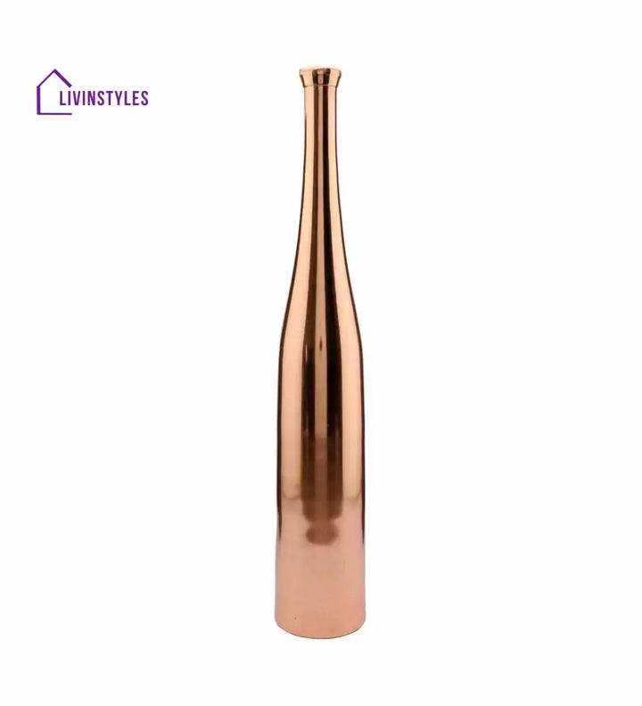 Rose Gold Champagne Large Bottle Vase Decor De Maison