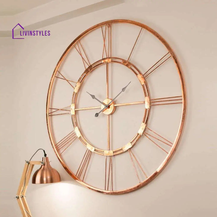 Rose Gold Designer Wall Clock