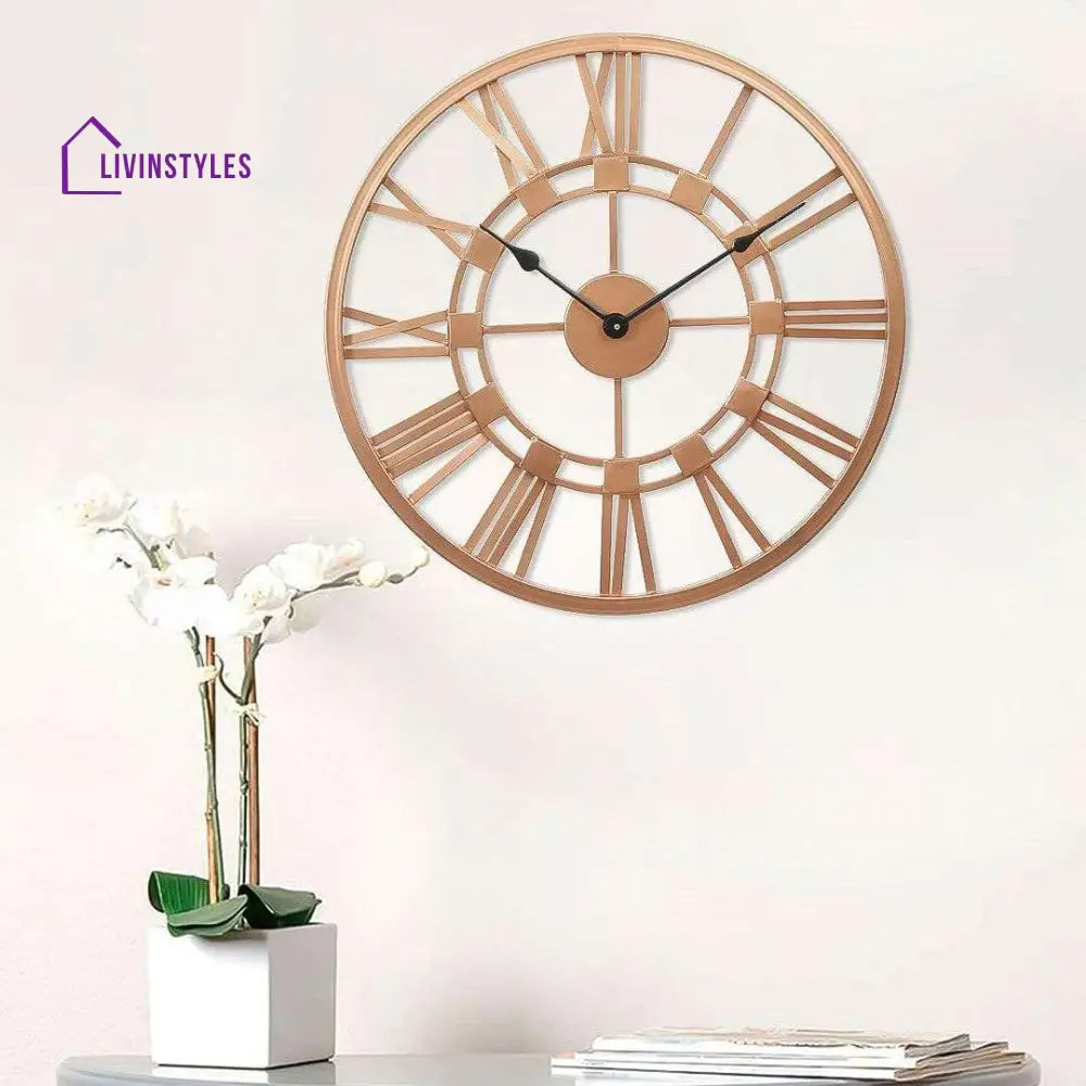 Rose Gold Designer Wall Clock