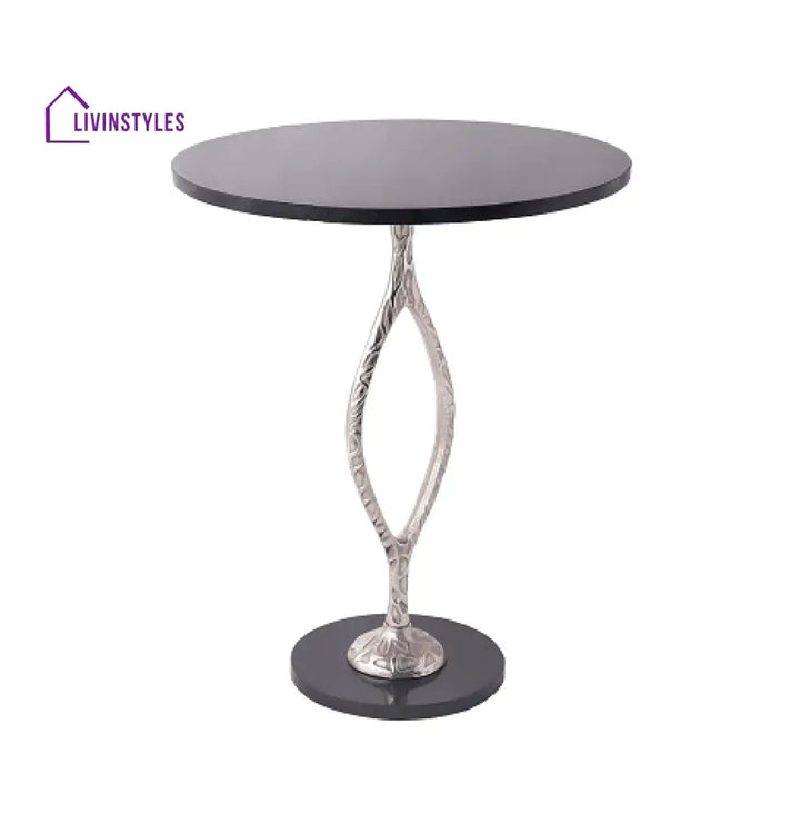 Round Black Marble Table