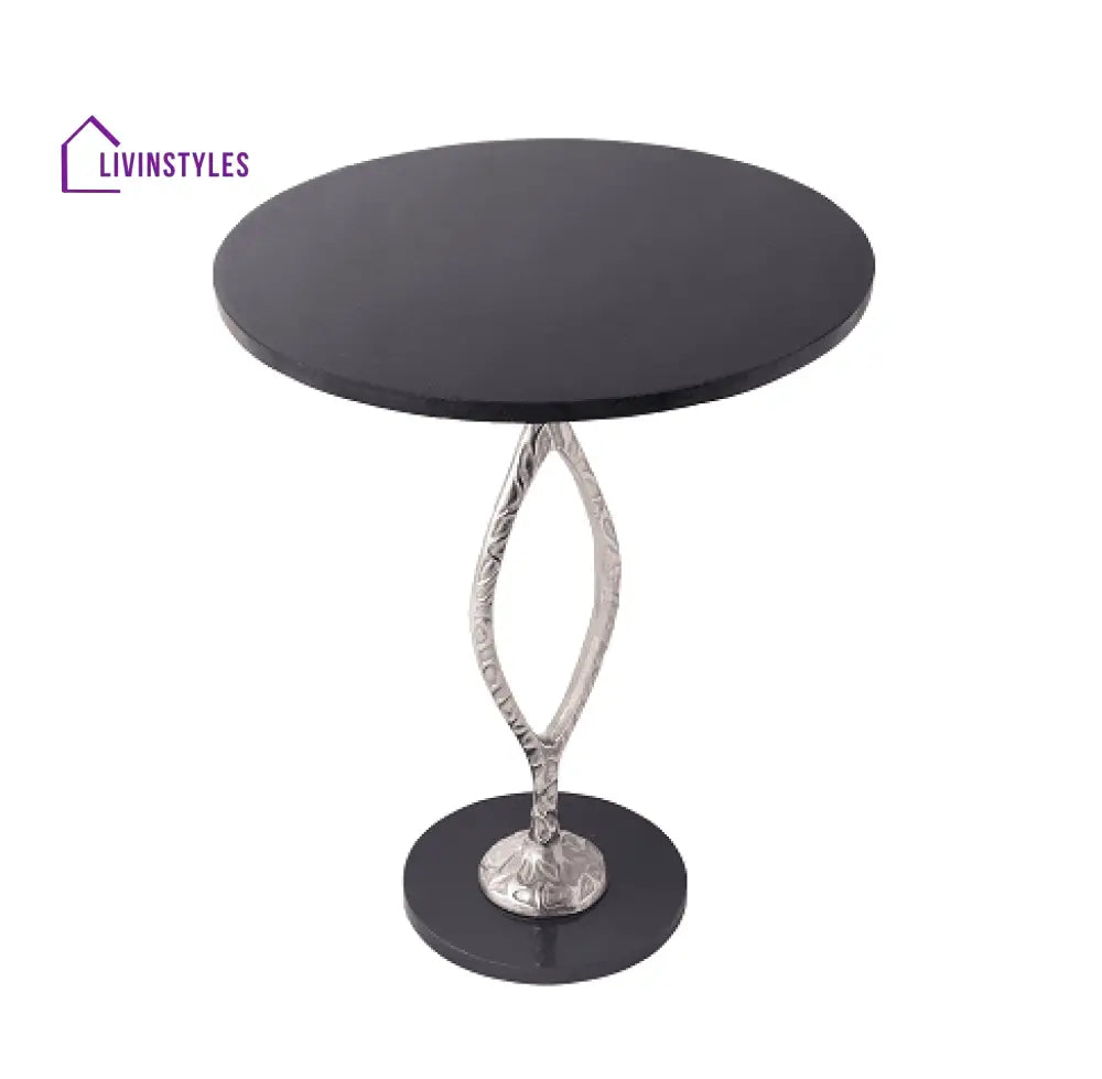 Round Black Marble Table