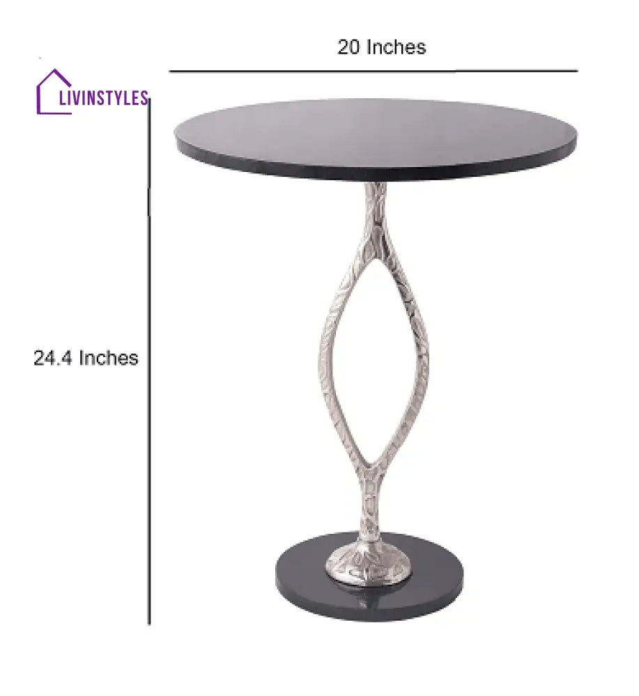 Round Black Marble Table