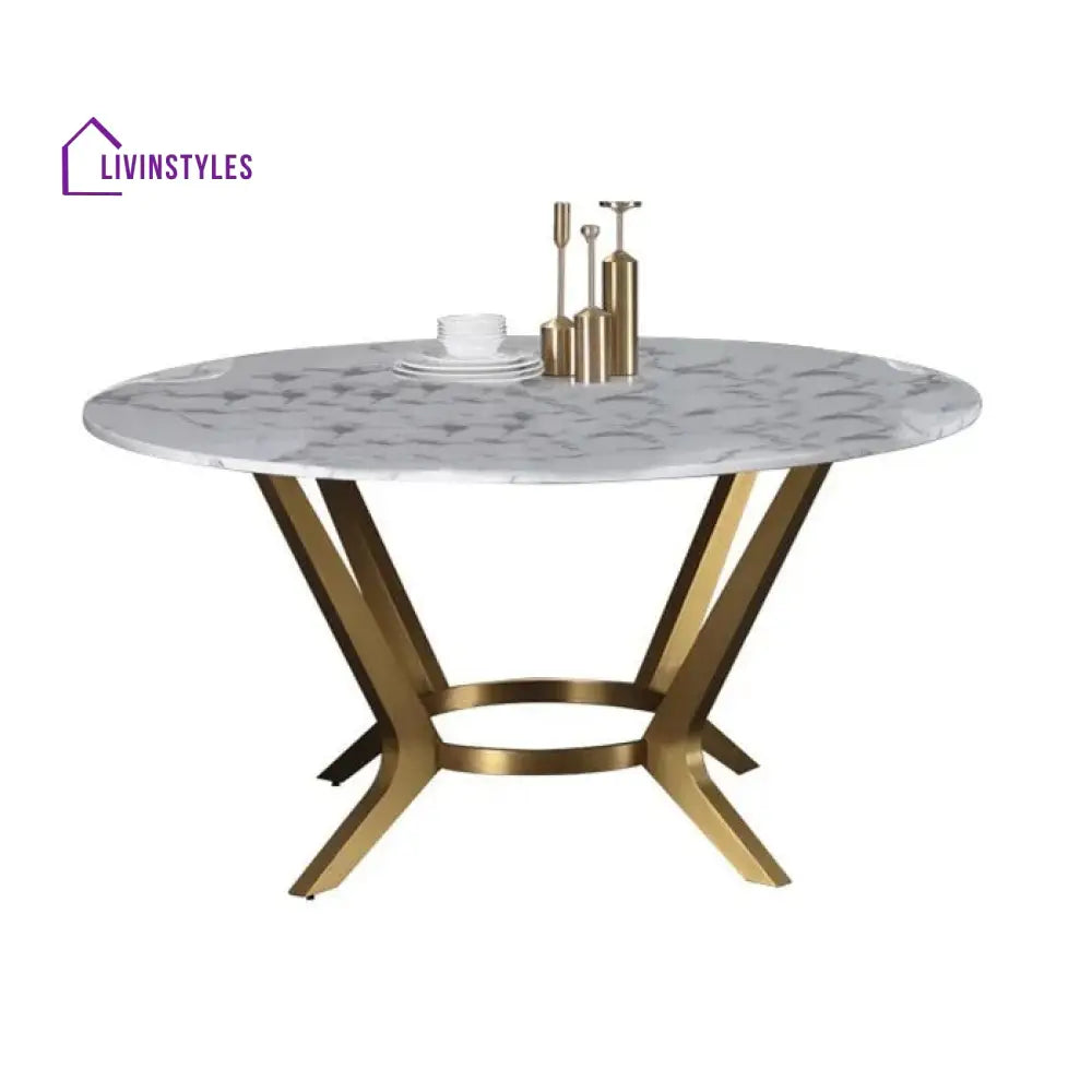 Round Marble Dining Table And 4 Chairs