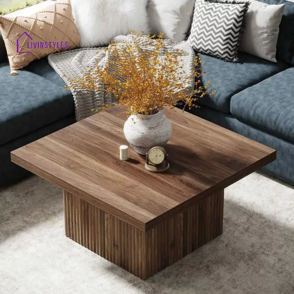 Ruhani Solid Wood Square Coffee Table for Living Room