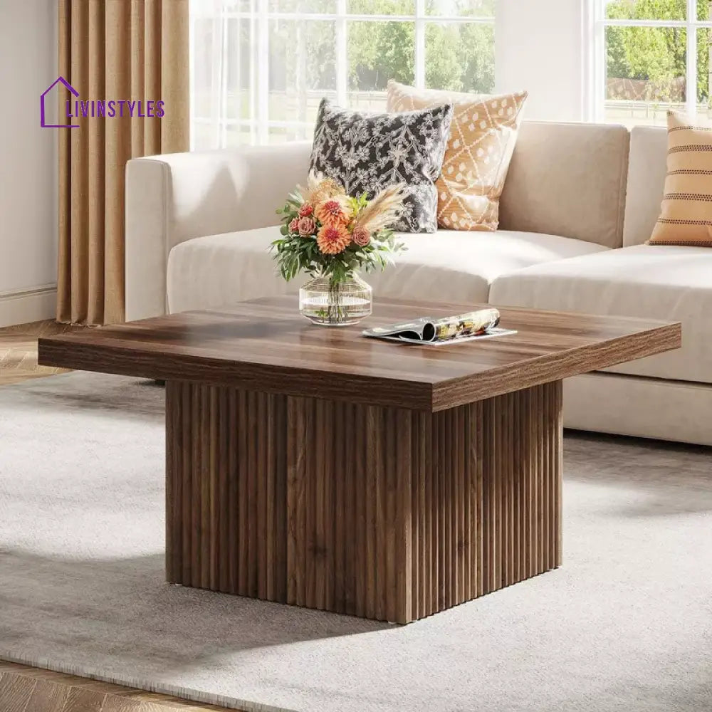 Ruhani Solid Wood Square Coffee Table for Living Room