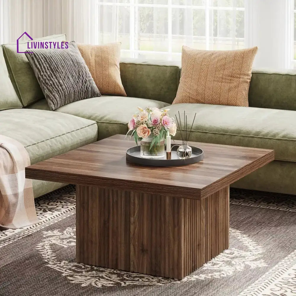 Ruhani Solid Wood Square Coffee Table for Living Room