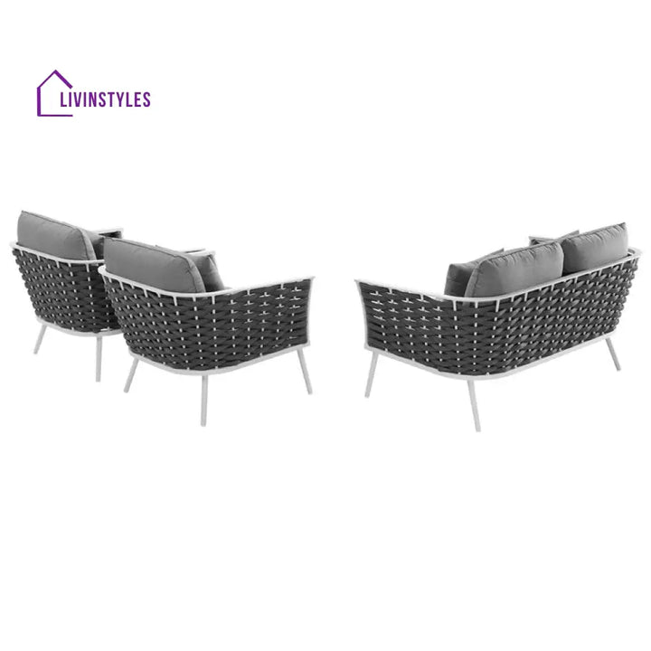 Saanj 3 Piece Outdoor Patio Sofa Set