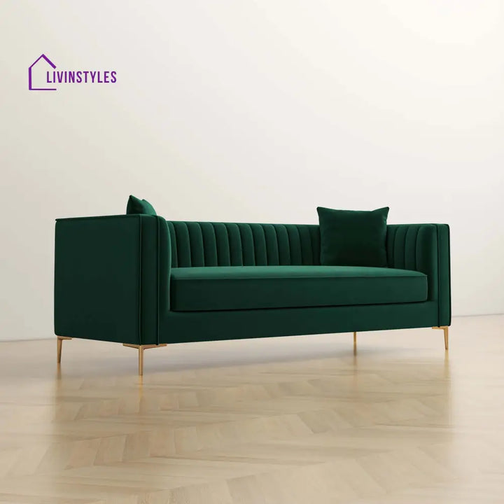 Sachin Green Three Seater Sofa For Living Room (Copy)