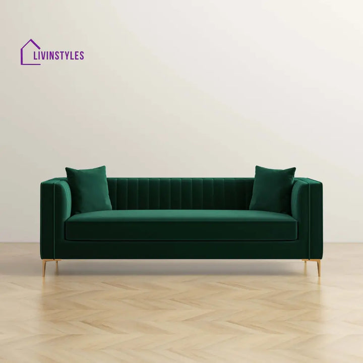 Sachin Green Three Seater Sofa For Living Room (Copy)