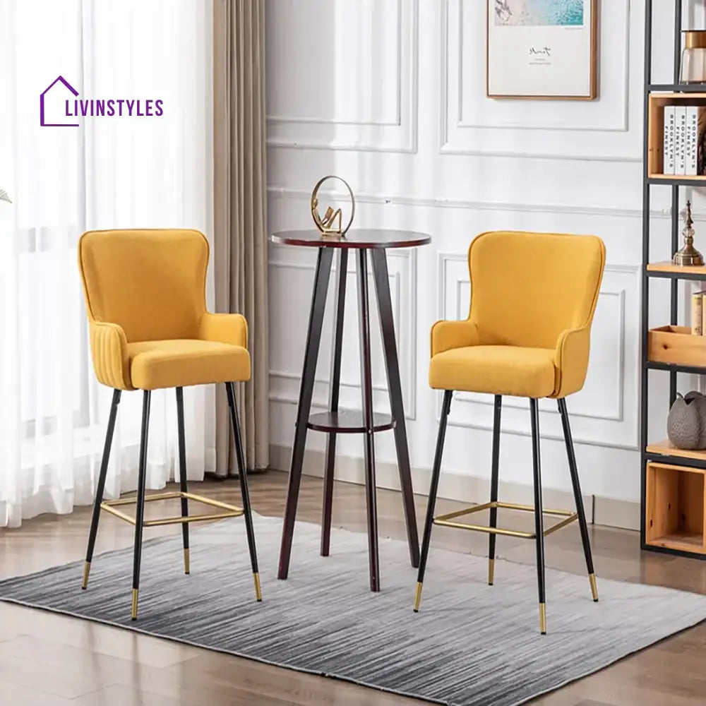 Sahil Yellow Color Nolen Bar Stool