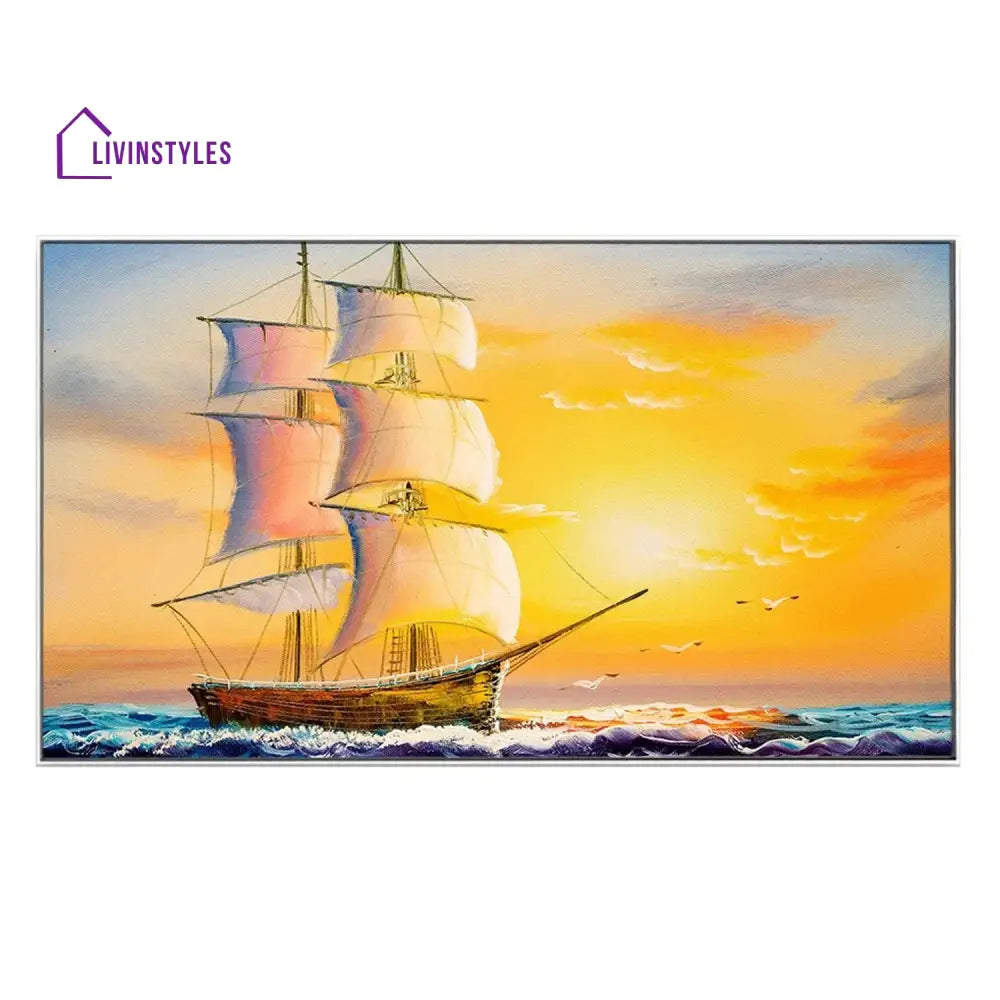 Sailboat Sunset Serenity Wall Art Painting