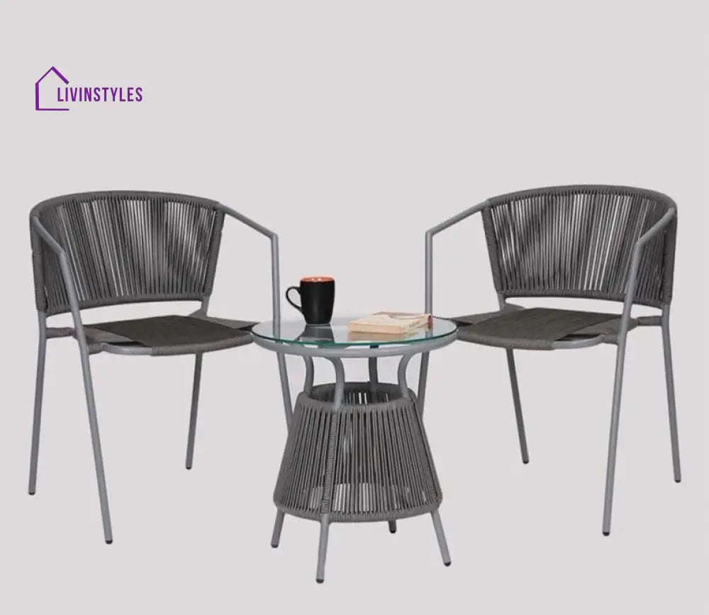 Sair Rope Patio Set (Dark Grey)