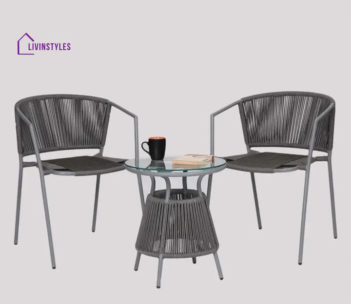 Sair Rope Patio Set (Dark Grey)