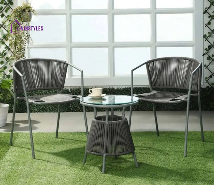 Sair Rope Patio Set (Dark Grey)