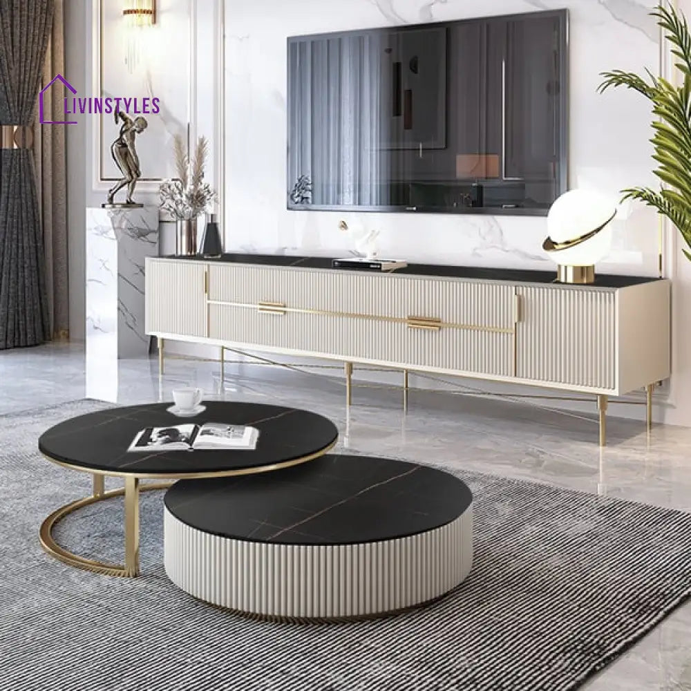 Samantha Metal And Marble Top Coffee Table