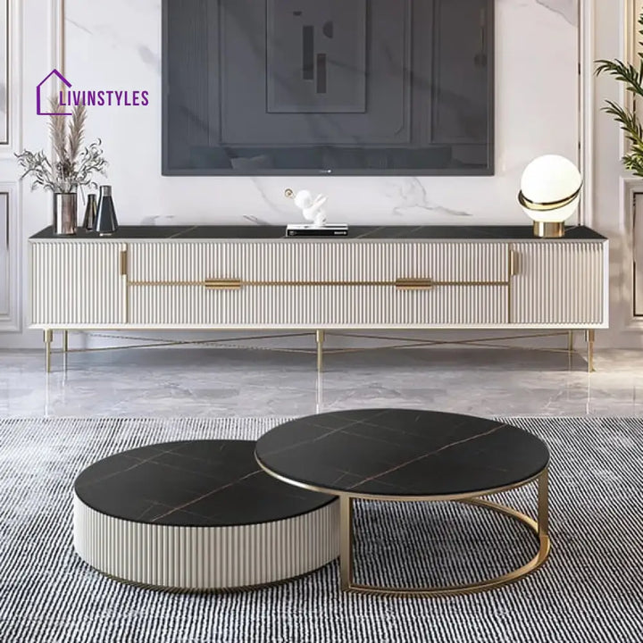 Samantha Metal And Marble Top Coffee Table