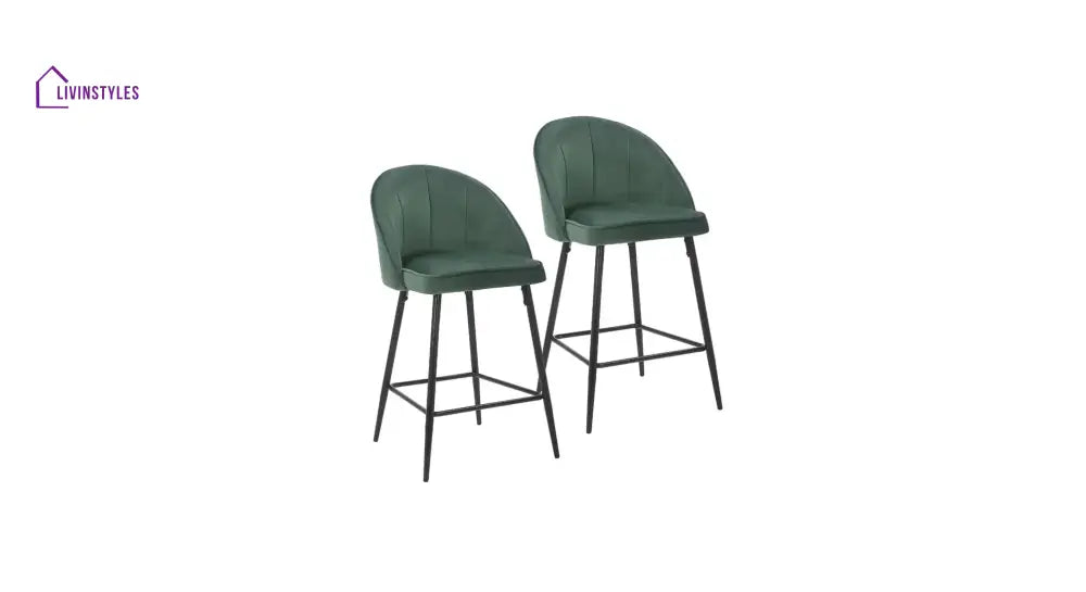 Sanjay Green Color Hindmen Counter Stool Set Of-1