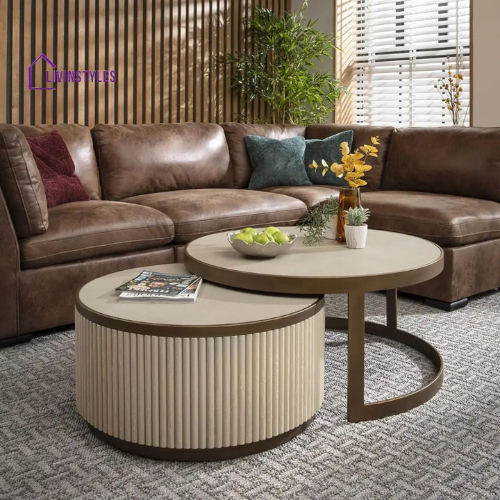 Savita Round Nesting Coffee Table Set