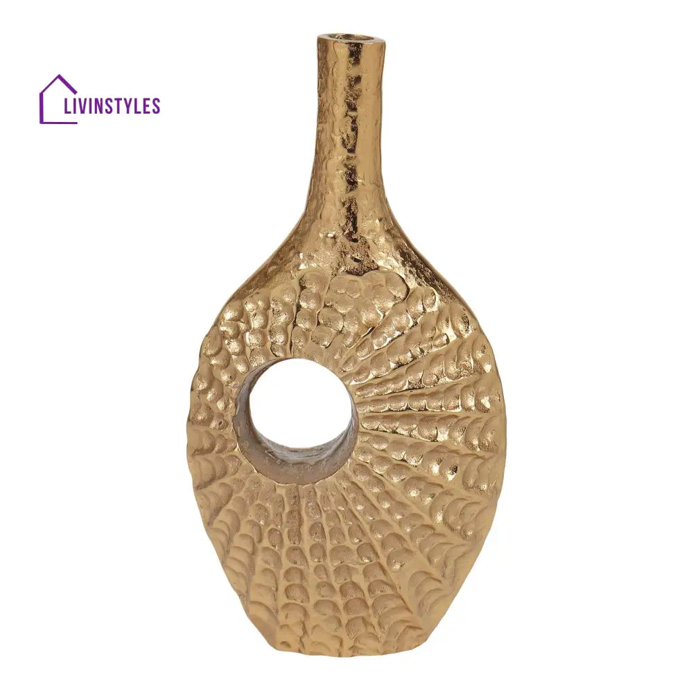 Seashell Serenity Vase - Large Gold