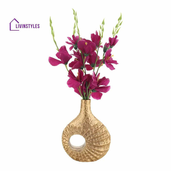 Seashell Serenity Vase - Small Gold