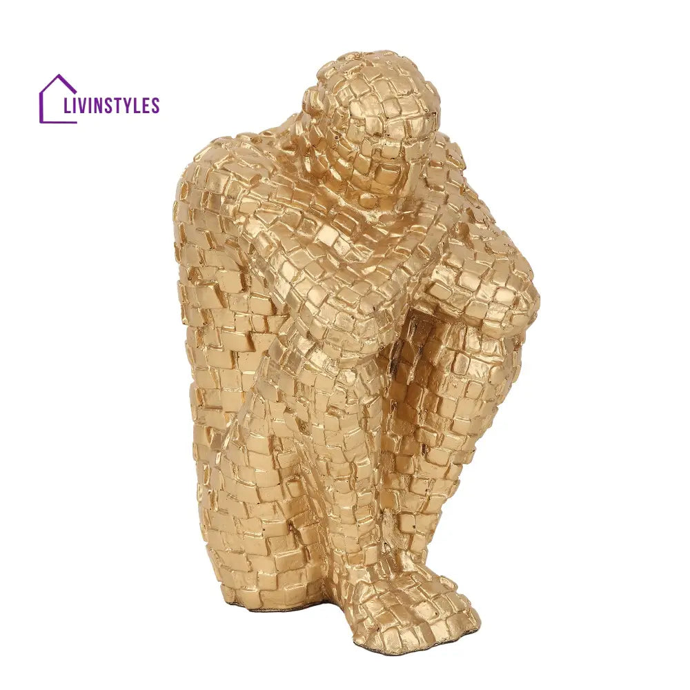 Secluded Thinker In Gold Decorative