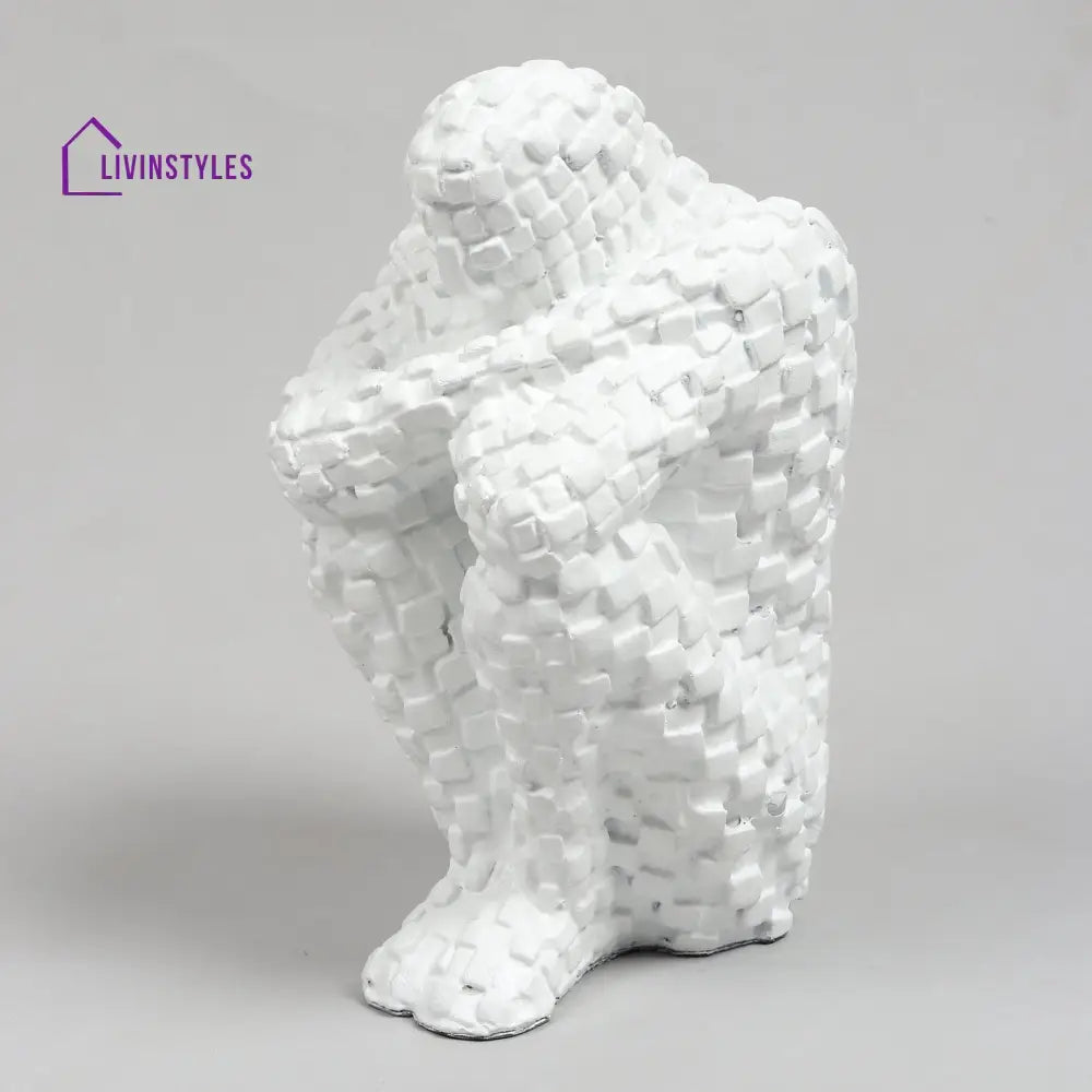 Secluded Thinker In White Decorative