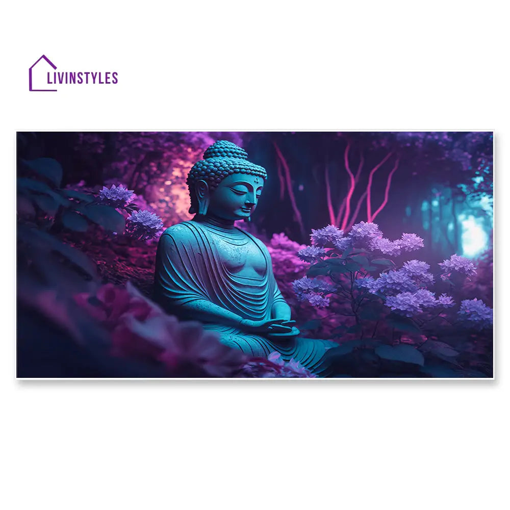 Serene Buddha In Tranquil Garden Wall Painting