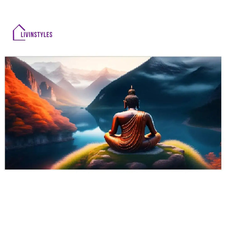 Serene Buddha Meditating Wall Painting