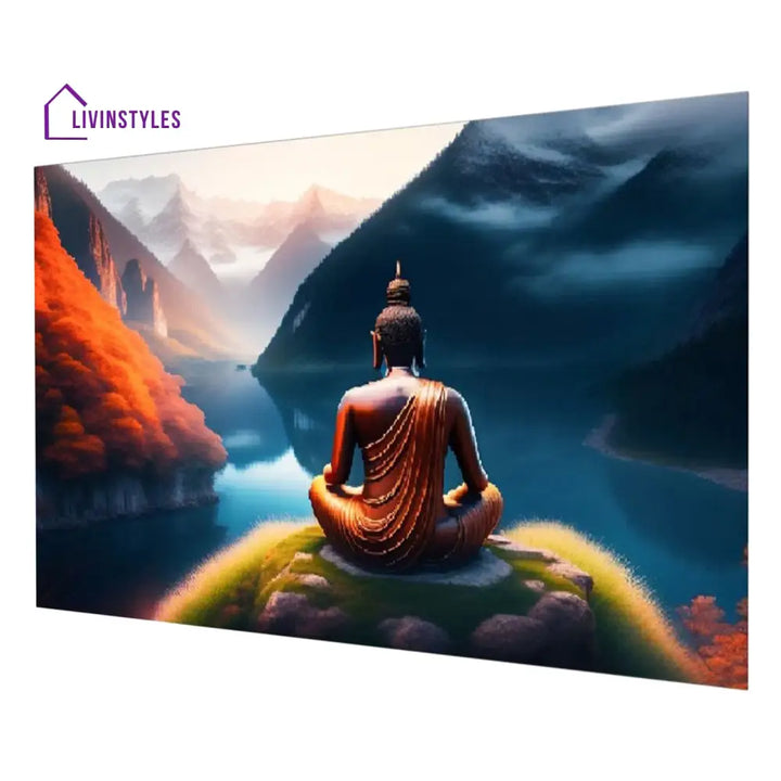 Serene Buddha Meditating Wall Painting