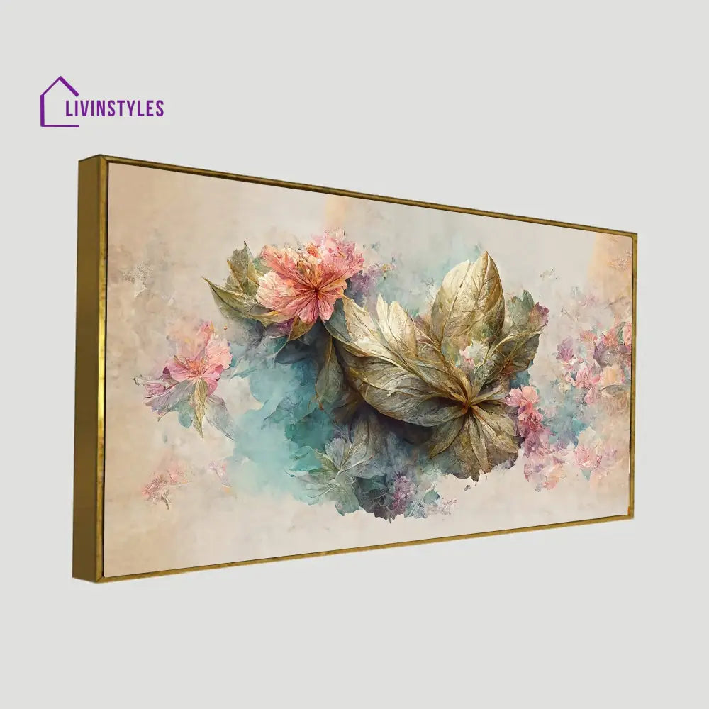 Serene Floral Canvas In Soft Hues Wall Painting