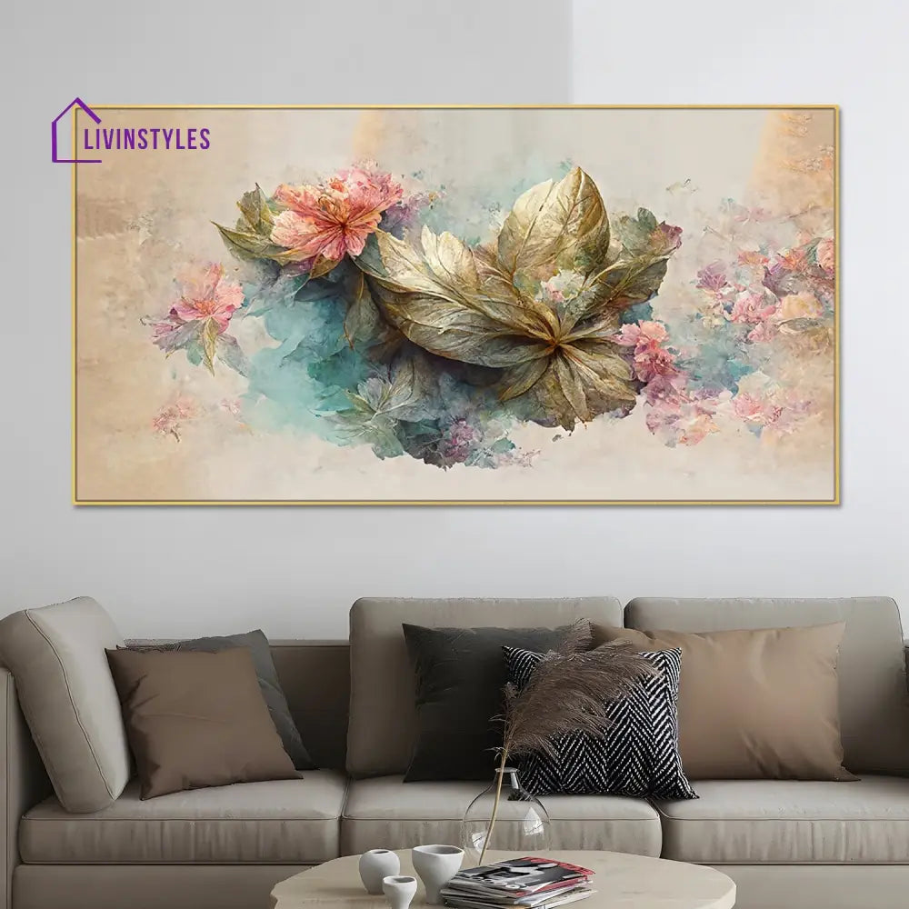 Serene Floral Canvas In Soft Hues Wall Painting