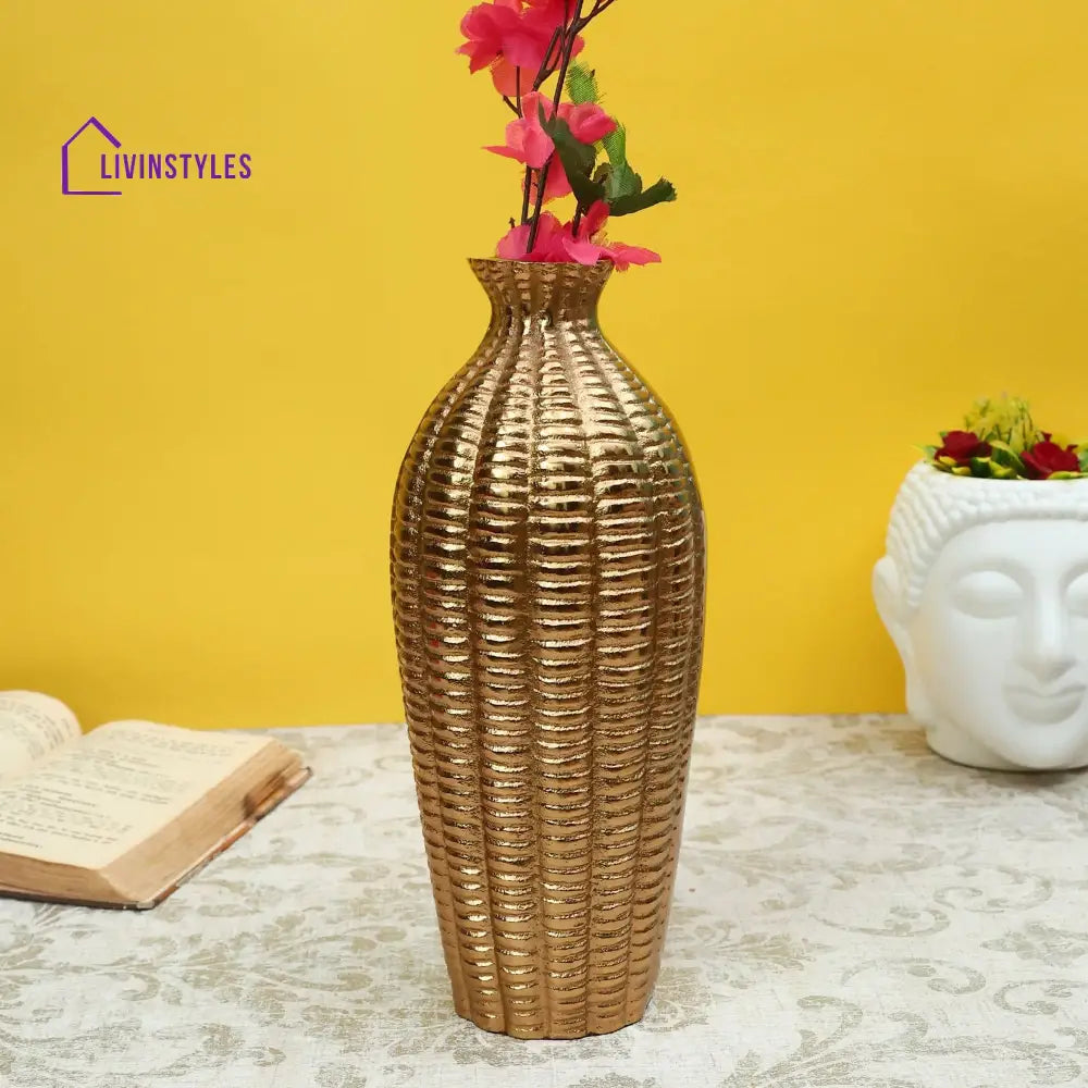 Serene Metallica Vase Gold