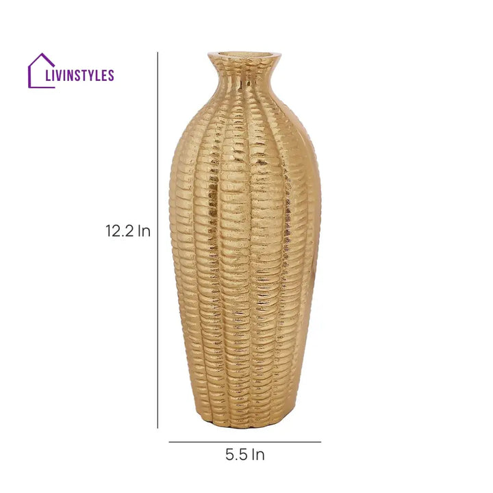 Serene Metallica Vase Gold