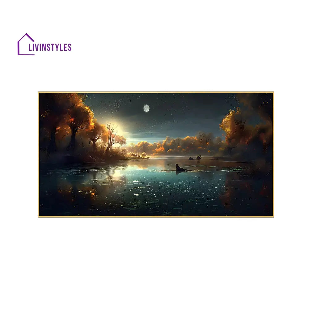 Serene Moonlit Waters Wall Decor Painting