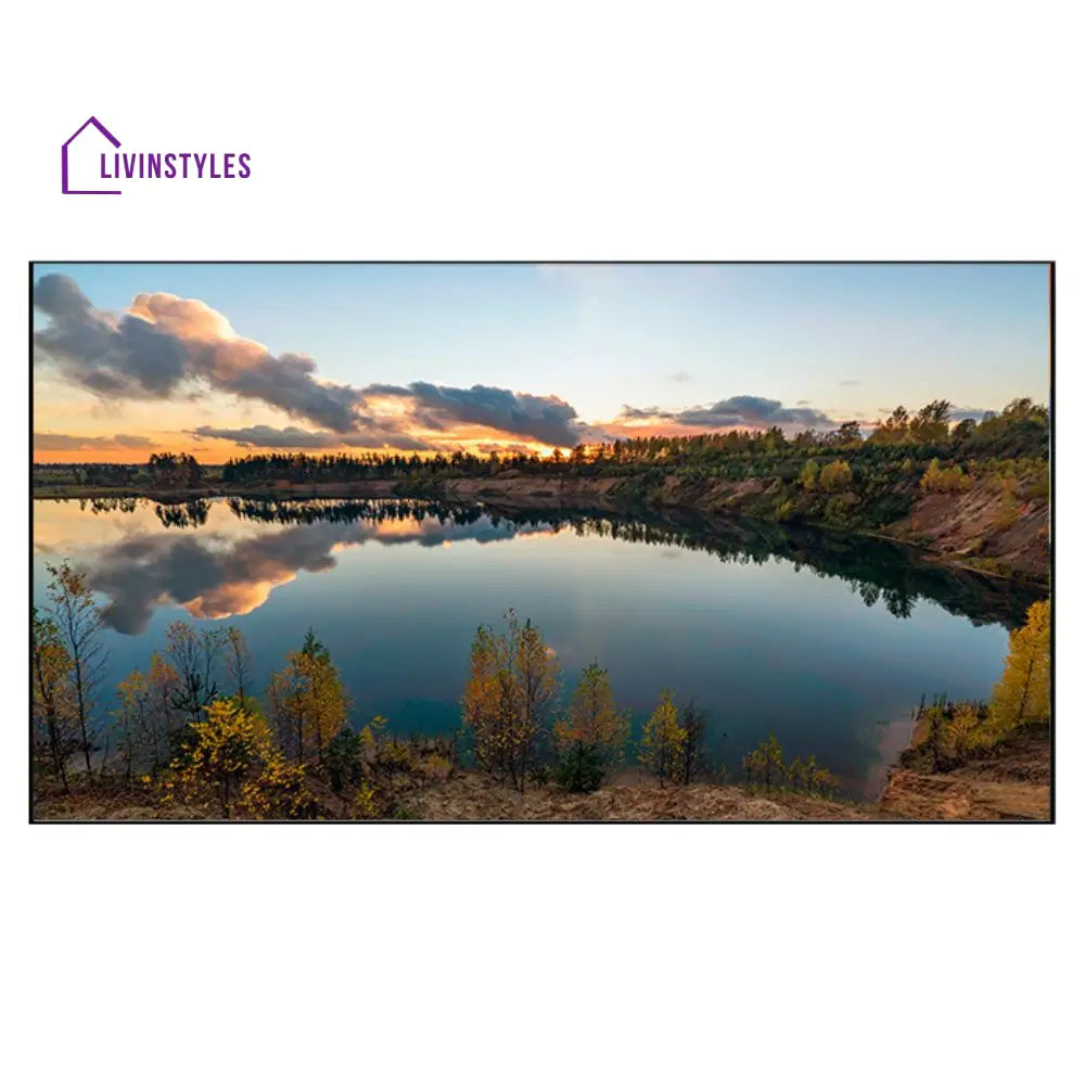 Serene Sunset Lake Canvas Print Wall Painting