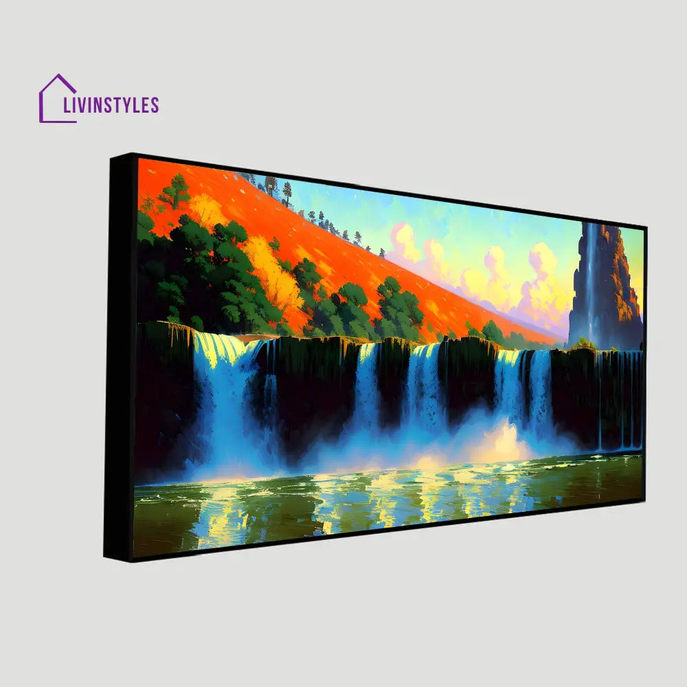 Serene Waterfall Canvas Wall Art Painting