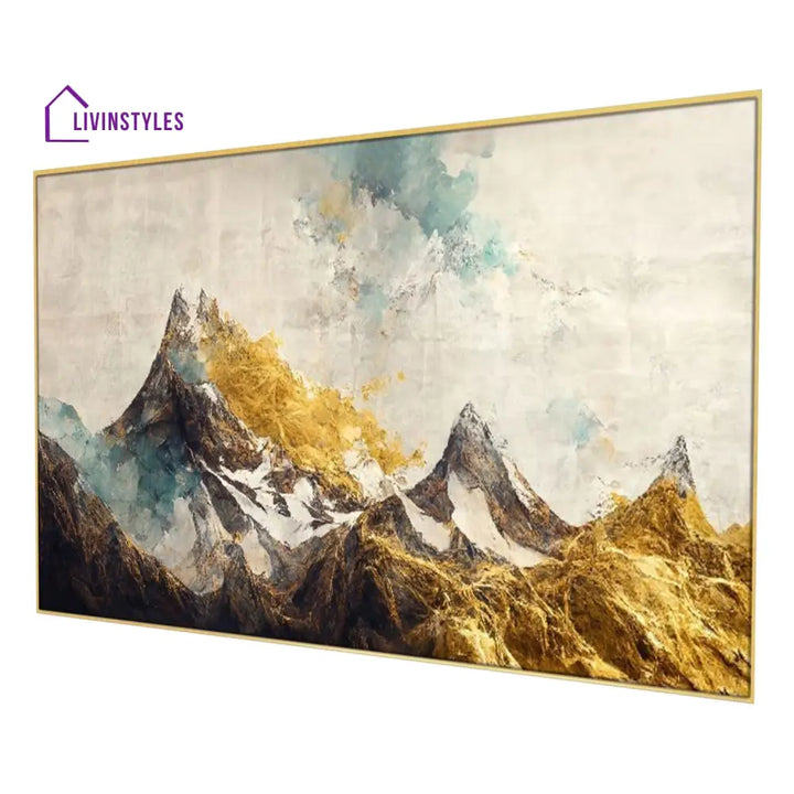 Serenity In Mountain Landscape Wall Painting