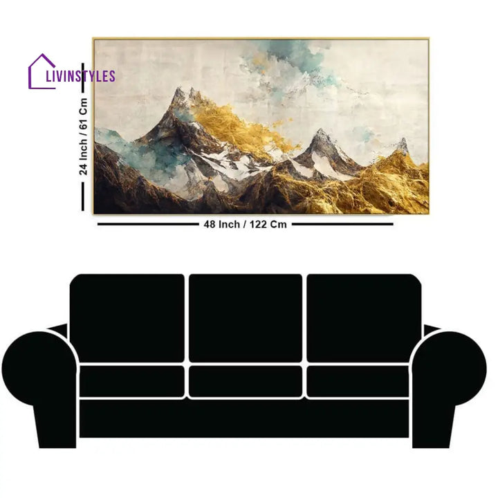 Serenity In Mountain Landscape Wall Painting