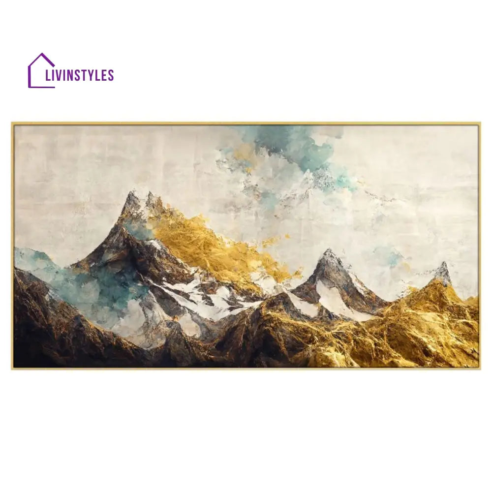 Serenity In Mountain Landscape Wall Painting