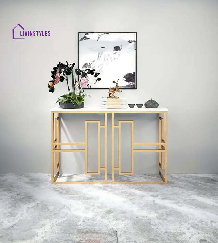 Shanvika Metal Console Table