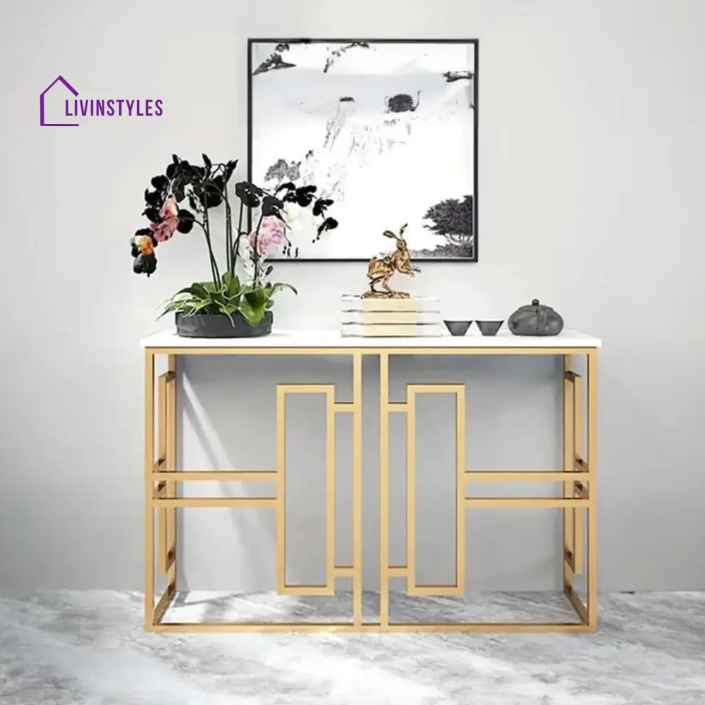 Shanvika Metal Console Table