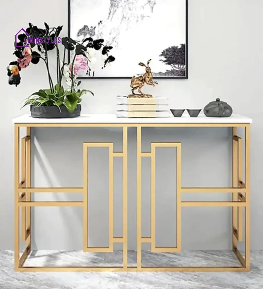 Shanvika Metal Console Table