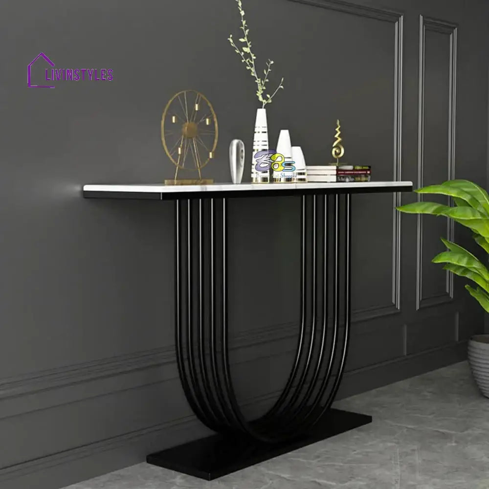 Sheel U Shaped Metal Console Table