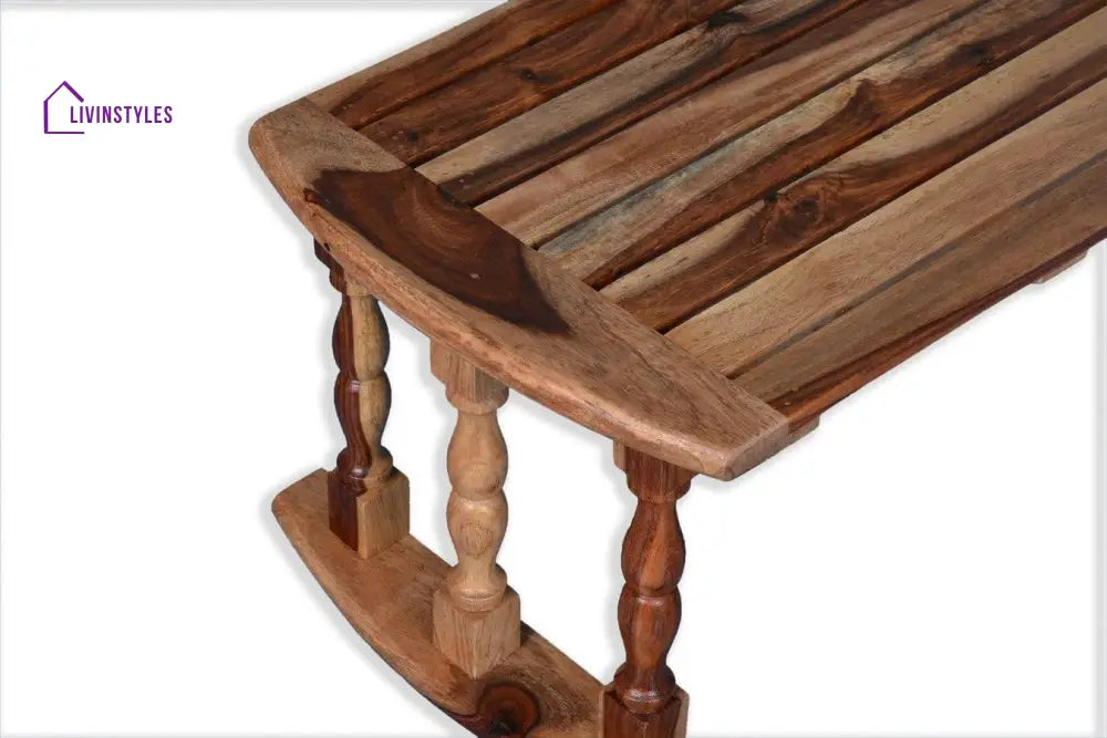 Sheesham Wood Breakfast Table | Laptop - Natural Finish