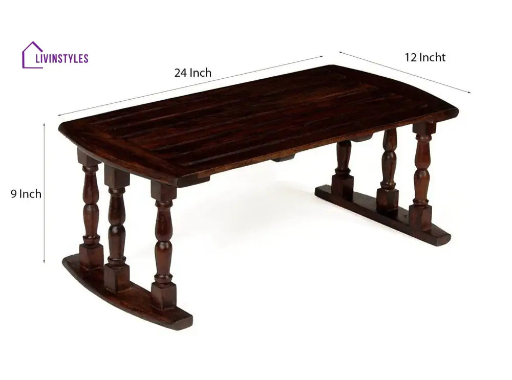 Sheesham Wood Breakfast Table | Laptop - Walnut Finish