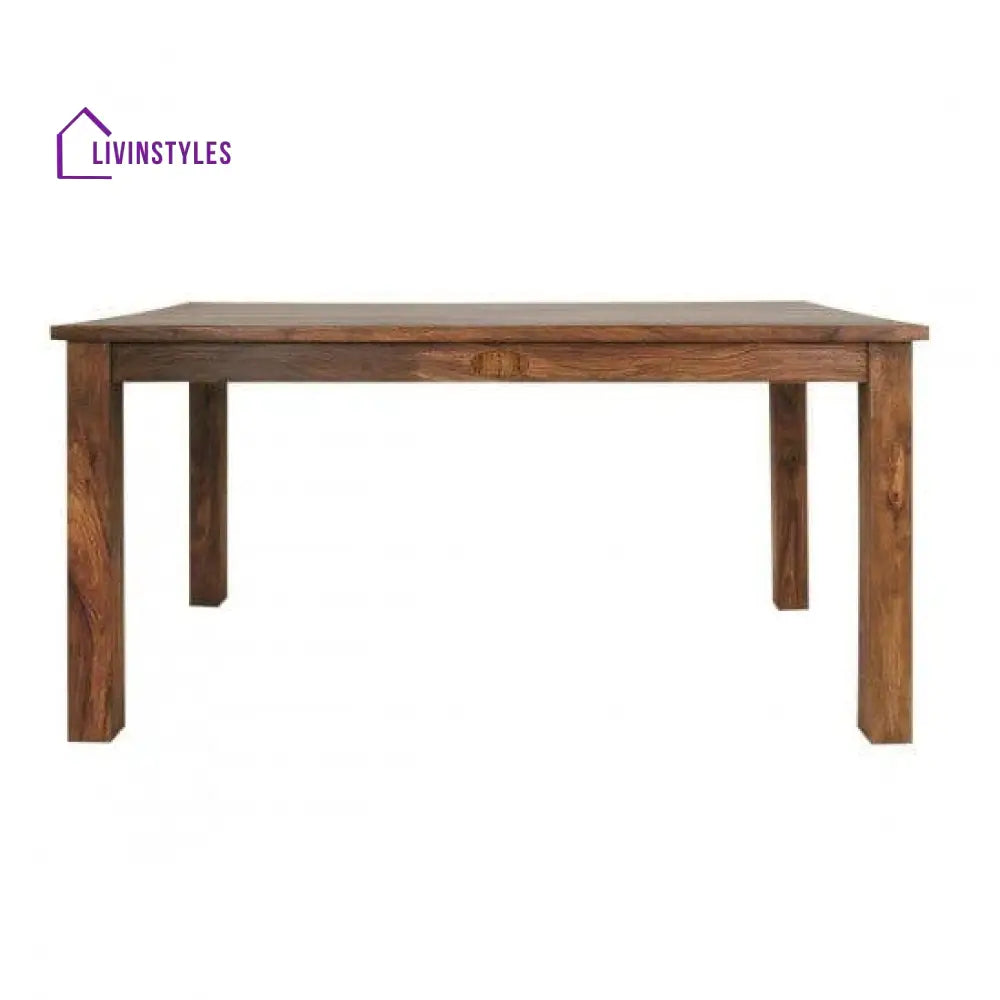 Sheesham Wood Four Seater Dining Table Set In Honey Finish