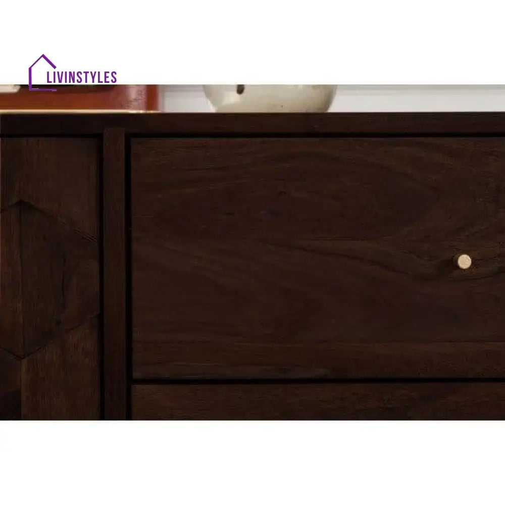 Sheesham Wood Geneva Sideboard With Three Drawer 145X40X75 Cm (Walnut Finish)