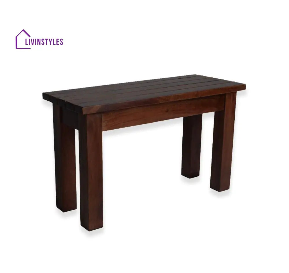 Sheesham Wood Hallway Bench In Walnut Finish